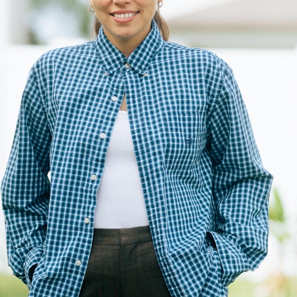 CHAPS Men's Plaid Button Down Shirt L